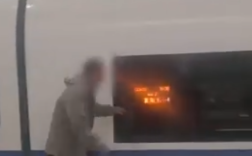 男子乘高铁中途下车抽烟结果车走了 手足无措 网友：这烟是非抽不可吗？
