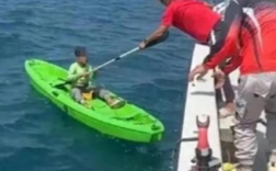 海漂男孩父亲抽干水塘找人?假 男孩已平安回家！