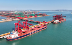 全国首个！40万吨干散货数智码头在青岛投产！