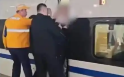 上海一女子阻挡高铁关门?假 突发身体不适被车门夹住！