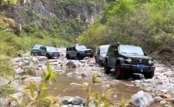 五辆坦克300玩起“车体蜈蚣”穿越河道 博主：纯胡闹！